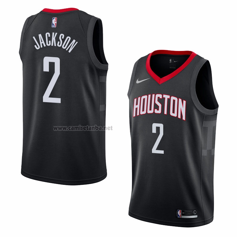 Camiseta Houston Rockets Demetrius Jackson #2 Statement 2018 Negro